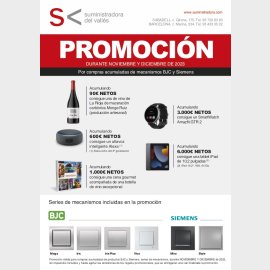 PROMO A4 Campaña Suministradora del Valles (tablet, smart watch, alexa) Noviembre-Diciembre 2023