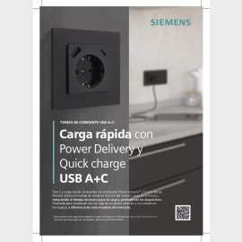 ANUNCIO SIEMENS Schuko doble USB A+C con Miro negro (A4 con 3 mm de sangrado y marcas) Siemens Petrol